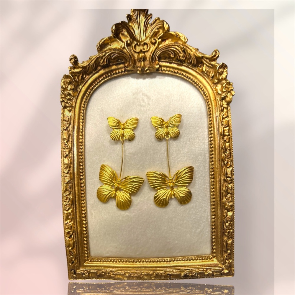 Gold Butterfly Earrings